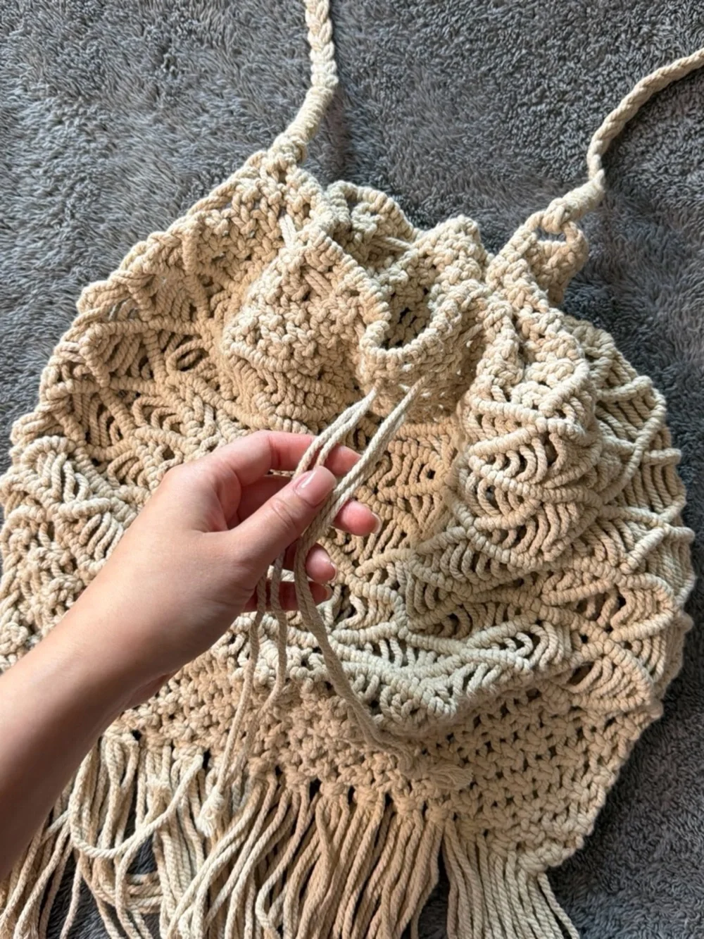 Urban Outfitters handwoven macramé